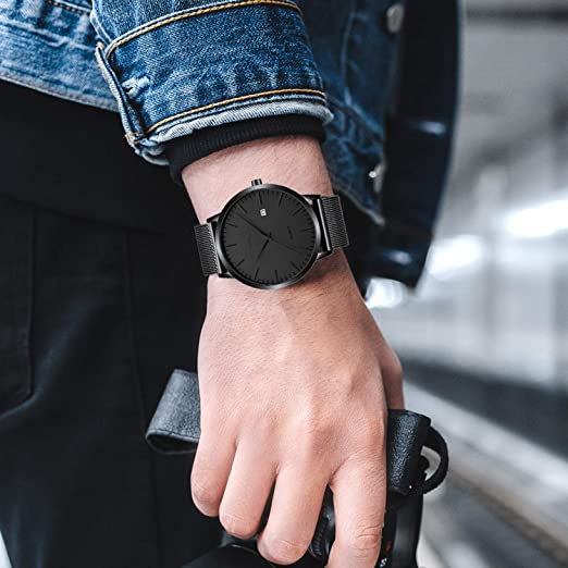 CRRJU Men's Watches Ultra Thin Fashion Elegant Men Wristwatches